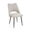 Chaises en métal à haute résilience en mousse de style moderne et minimaliste idéales pour la cuisine et la salle à manger beige