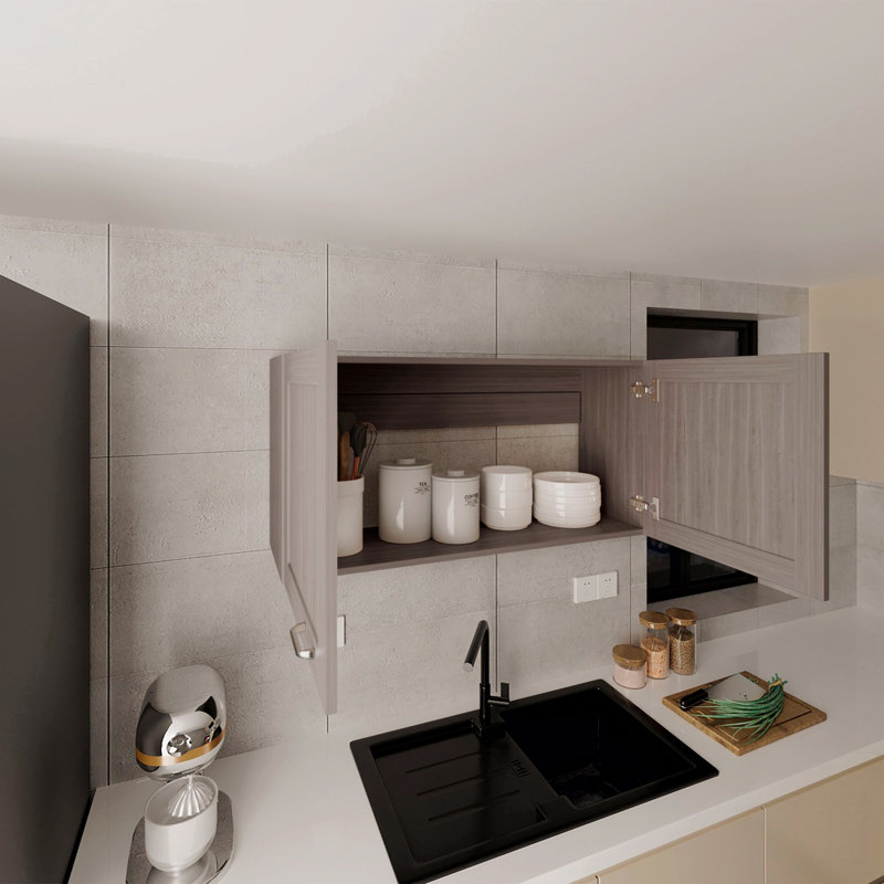 Wall Cabinet, 2 Doors, Brown