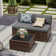 2 Piece Rattan Sectional Seating Group With Table
