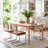 Marlow 19.1'' H Mid-Century Modern Tufted Leather Cantilever Dining Chair with Chrome Frame and Cane Rattan Back-1849620789-1838494370