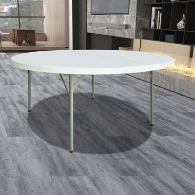 Table pliante ronde en plastique Hdpe empilable pour l'extérieur