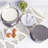 Fine China Storage - Set Of 4 Quilted Cases For Dinnerware Storage. Sizes: 12" - 10" - 8" And 7" Wide - Grey - 48 Felt Plate Separators Included