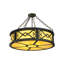 Luminaire suspendu tambour 4 lumières unique