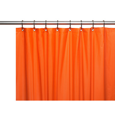 Gallaway 8 Gauge Vinyl Single Shower Curtain Liner with Metal Grommets