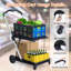 Chariot pliant avec roulettes, chariot d'épicerie portable d'une capacité de 198 lb avec caisse de rangement amovible, chariot utilitaire à 2 niveaux pour la maison, bleu