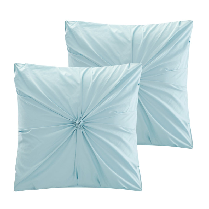 Ensemble d'édredon en duvet bleu 180 fils, Très grand lit