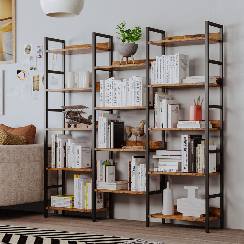 Nadaba Bookcase, Vintage Brown/Black