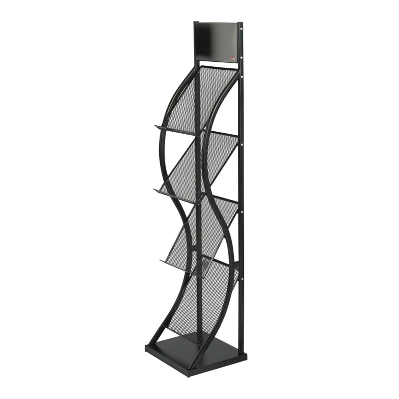 Symple Stuff 143cm H Magazine Rack, Black
