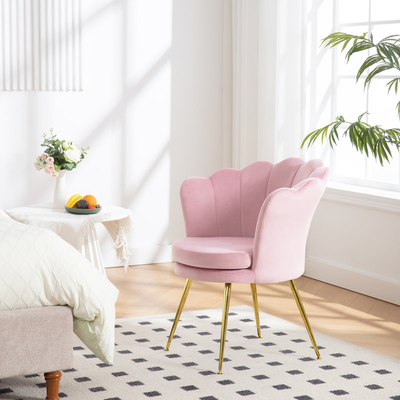 Velvet Armchair, Pink