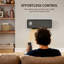 HOMCOM 1000 Watt 6824 BTU Electric Wall Mounted Space Heater with Adjustable Thermostat and with Digital Display-119626085