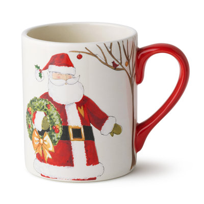Ensemble de 4 tasses Santa Delight - Quatre tasses en céramique assorties de 16 onces avec des illustrations du Père Noël et des motifs de fêtes ludiques, enveloppant chaque boisson des Fêtes chaleureuse d'une joie festive fantaisiste.