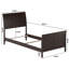 Lit de base en bois massif L piéton avec pied de lit assorti-860483178-860483177