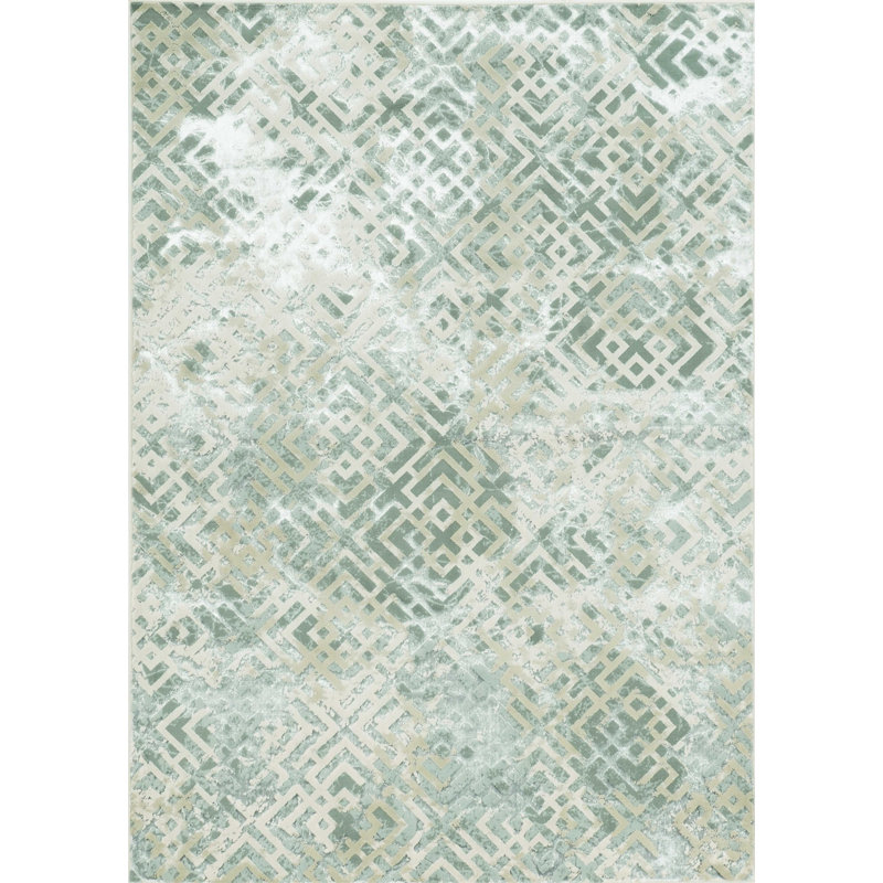 Tapis sable délavé à motif géométrique 3 pi x 5 pi Chupp, Rectangle 3 pi 3 po x 4 pi 11 po