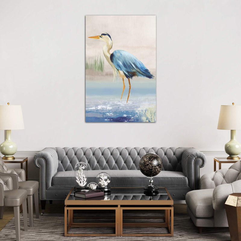 Heron On The Beach Ii by Aimee Wilson - Wrapped Canvas Painting, 66.04 cm H x 45.72 cm W x 3.175 cm D