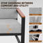 Ensemble de conversation extérieur en aluminium pour 4 personnes avec accoudoirs en faux bois