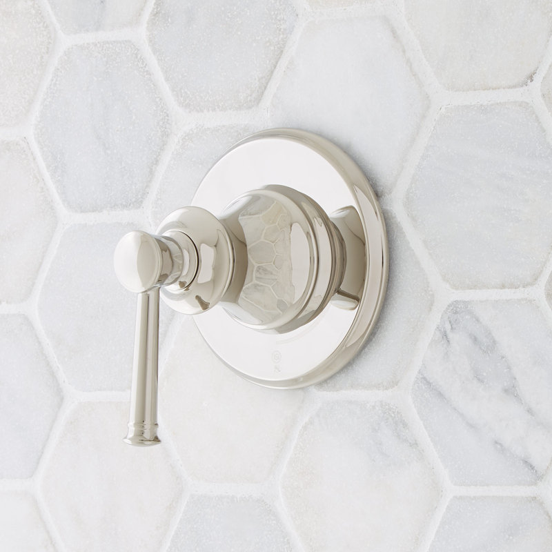 Beasley In-Wall Shower Volume Control Trim And 1/2" Valve, Polished Nickel, 0.5"