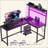 L Shaped Gaming Desk With LED Lights, Power Outlets, Monitor Stand, And CPU Shelf | Gift Idea-1948746826
