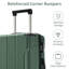 Ensembles de bagages 3 pièces, valises rigides durables en ABS rigide avec roues pivotantes doubles 20/24/28 pouces (vert)
