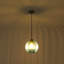 Suspension Camille à 1 lumière en verre côtelé bleu, à intensité variable