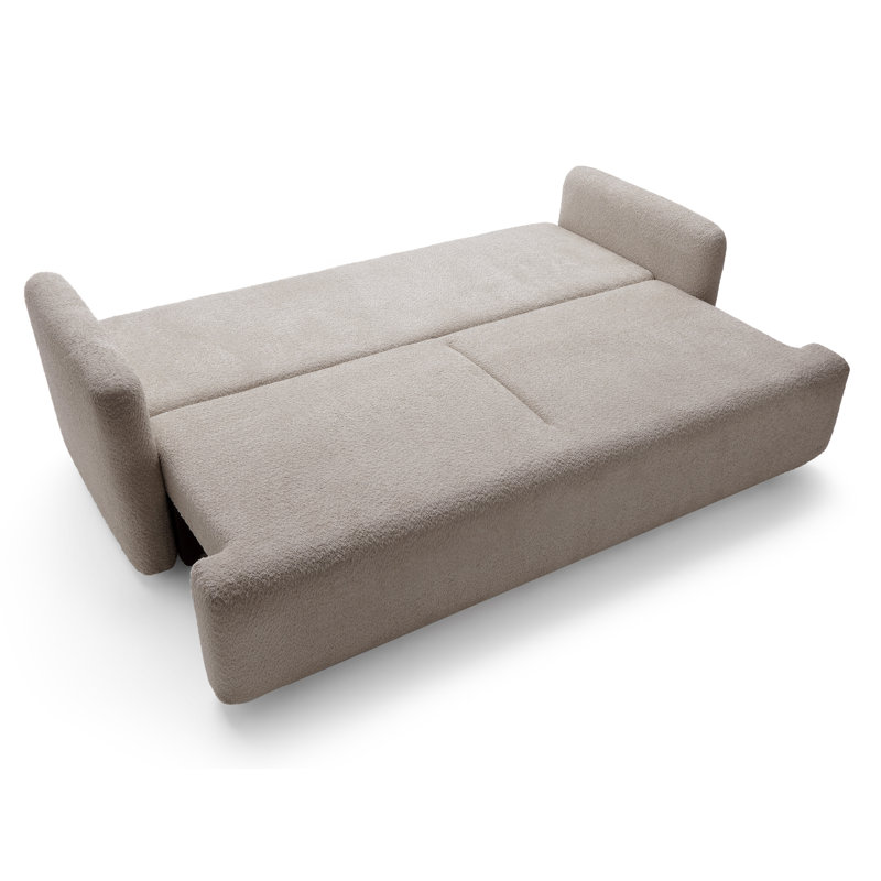 Beilul 3 Seater Fabric Sleeper, Dark Beige