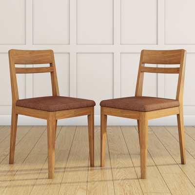 Chaise rembourrée Crew (paquet de 2), pacane / café