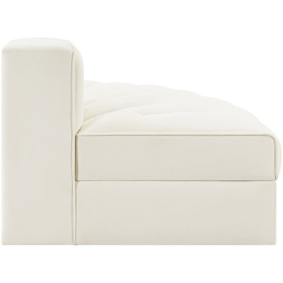 Rummi Velvet Performance Fabric Upholstered Reverse Corner Chair
