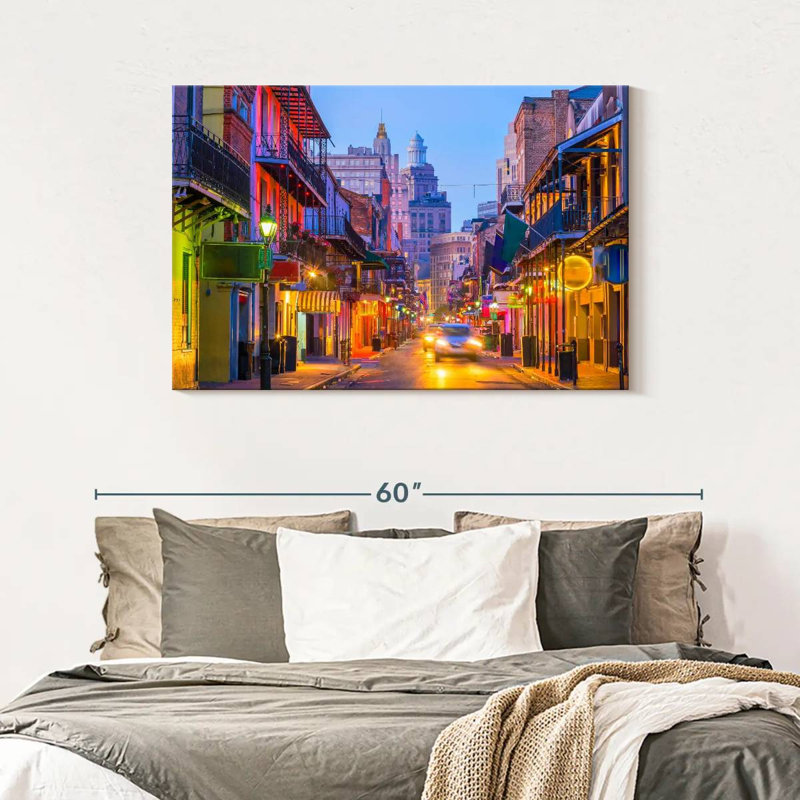 Nouvelle-Orléans, reproduction sur toile, H 30 po x l 45 po x P 1,25 po