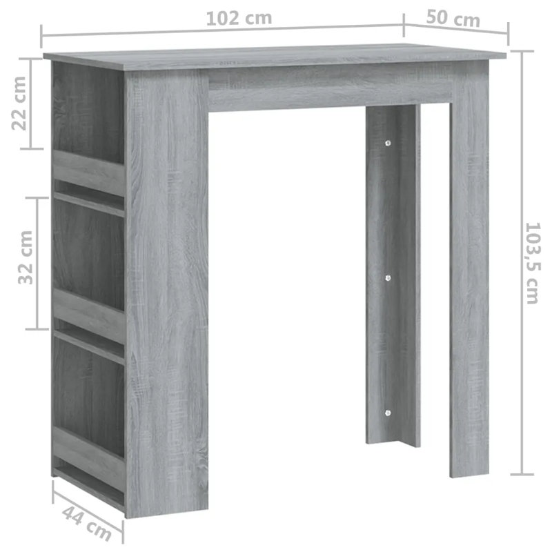 Bayton Dining Table, Grey Sonoma