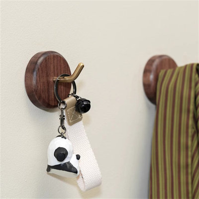 Walnut Wood Wall Hook - Heavy Duty Towel Hanger