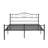 Queen Size Metal Bed Frame with Headboard & Footboard, Black Modern Farmhouse Platform Bed with with Decorative Victorian Headboard, Mattress Foundation with Heavy Duty Steel Slats Support, No Box Spring Needed, Underbed Storage-993211396-1027304898