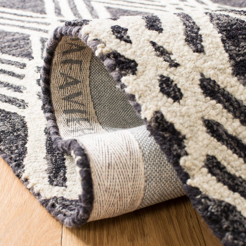 Tapis en laine touffeté à la main Vedika, Rectangle 2 pi 6 po x 4 pi