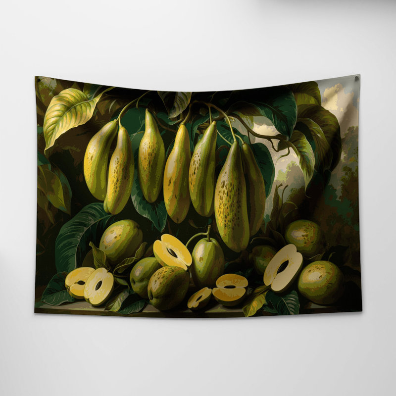 Tapisserie murale «Fruit Pawpaw», 68 po x 80 po