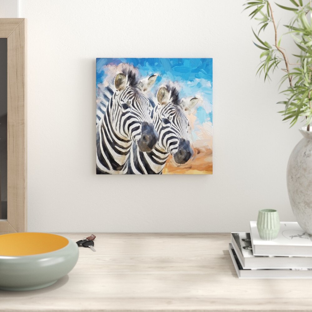 Leinwandbild Schönes Zebrapaar