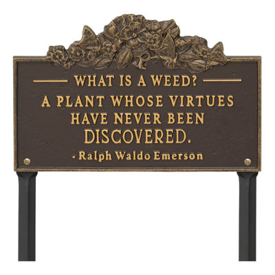 What is a Weed Garden Lawn Plaque