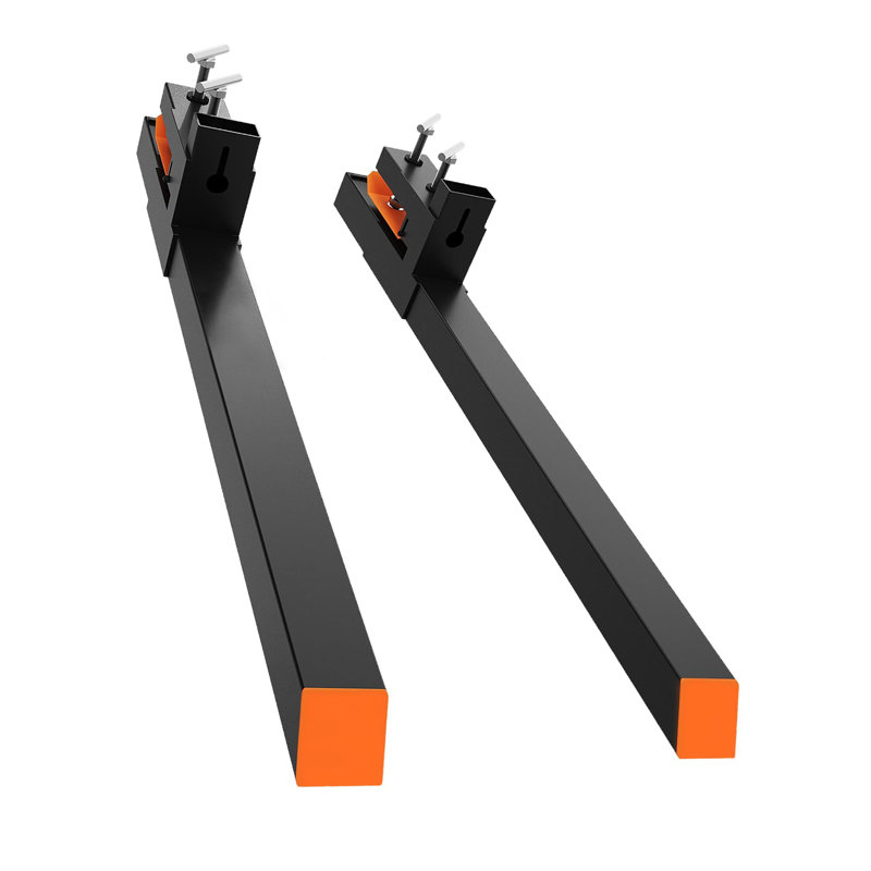 60"Clamp On Pallet Forks, Heavy Duty 4000Lbs Capacity For Hauling Timbers, Haystacks And Any Heavy Objects