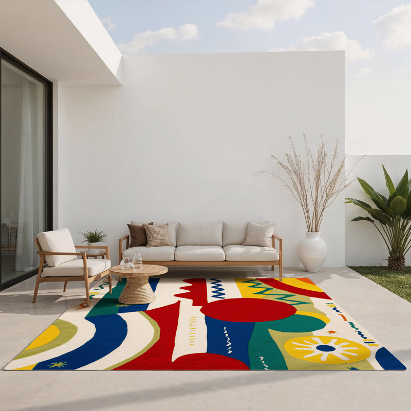 Peppy Spiral Indoor And Outdoor Area Rug, Rectangle 2' x 3'