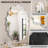 Scalloped Oval Metal Wall Mirror-482666982-482666987