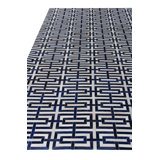 Natural Hide hand-tufted Leather Hide Navy/Ivory Area Rug