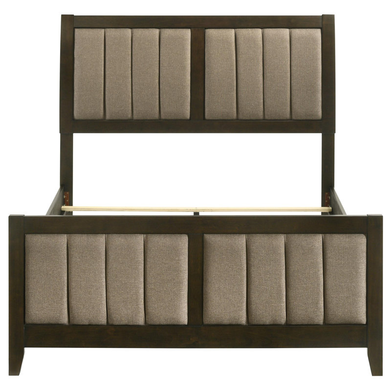 Lit tapissier Iklagh 51 po cacao foncé, Double