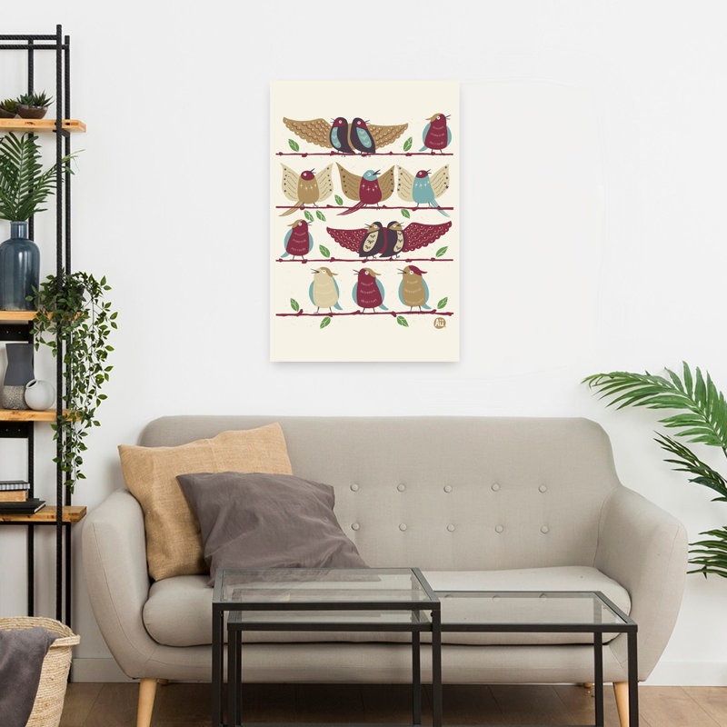 Art contemporain, art mural oiseau contemporain, H 24 po x l 16 po