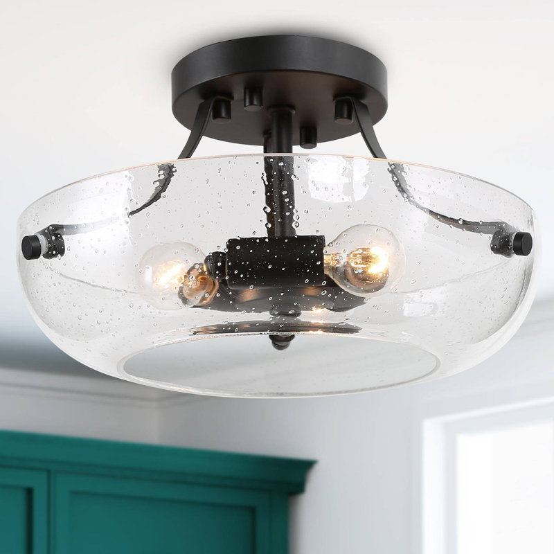 Adia Glass Semi Flush Mount