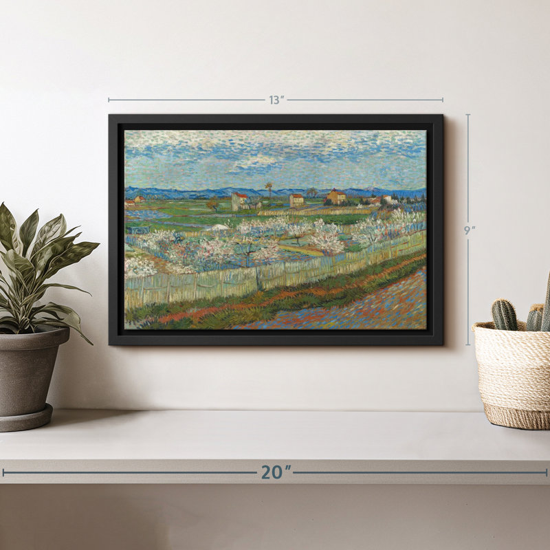 «Peach Trees In Blossom Wall Art», H 13 po x l 9 po