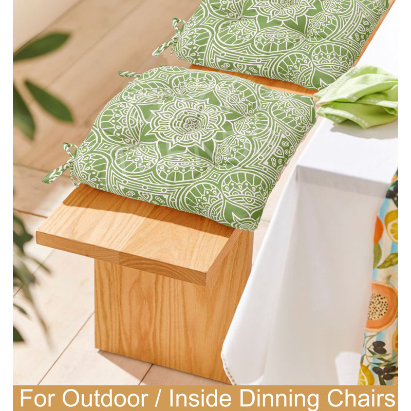 Outdoor 4'' Adirondack Chair Chair Pad, Sage