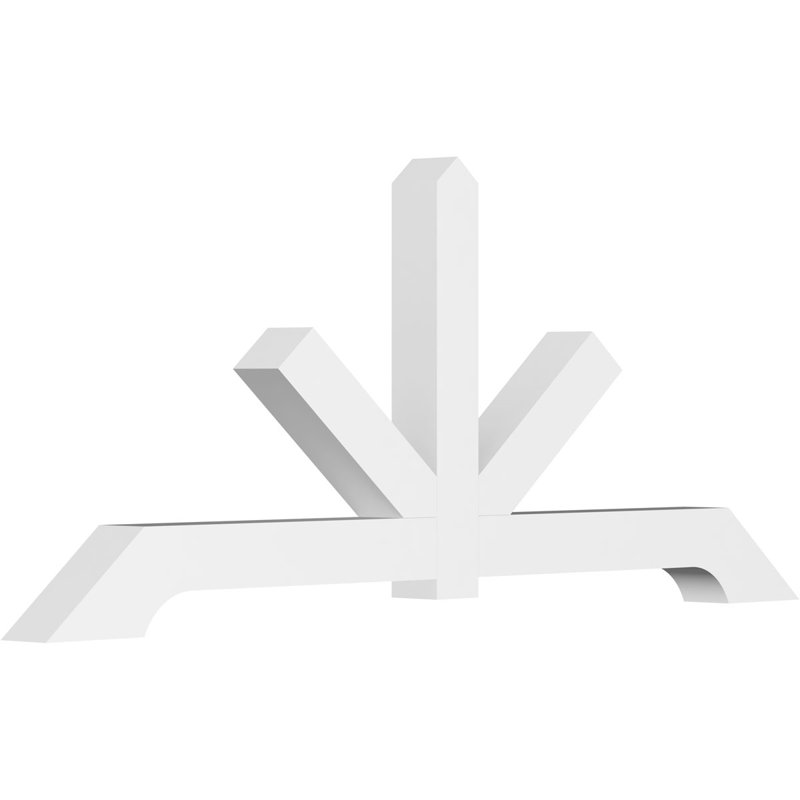 Support de pignon en PVC de qualité architecturale Vanguard, H 30 po x l 72 po (pas: 10/12), P 4 po x F 4 po
