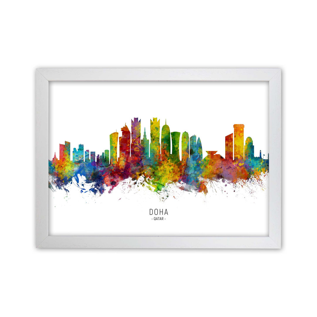 Doha Qatar Skyline by Michael Tompsett - Print