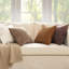 Coussins décoratifs d'automne en velours côtelé brun 18 x 18 | Ensemble de 4 housses de coussin de style campagnard rustique Mordern, collection Layered Brown Collection