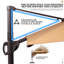 Parasol en porte-à-faux carré 141 '' X 104 '' avec base lestée-105033678