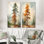 «Earthy Brown Forest of Redwood Trees», ensemble de 2 décorations murales arbre séquoia
