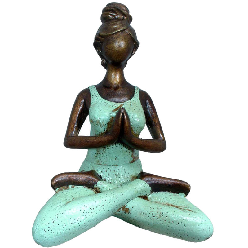 Alorton Religious & Spiritual Figurines & Sculptures, 10" H x 7" W x 5" D, Teal