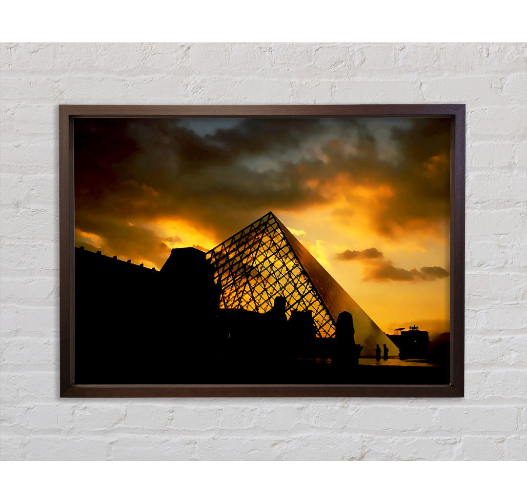 Paris Louvre Pyramide im ersten Licht - Druck